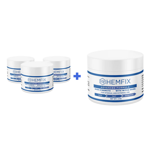 HEMFIX Natural Hemorrhoid Relief (4 2oz Jars)